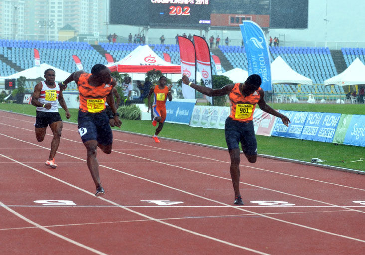 DETHRONED!: Richards upstaged by Greaux in National Championships men&rsquo;s 200m